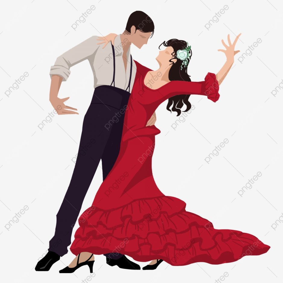Танцующая пара фламенко