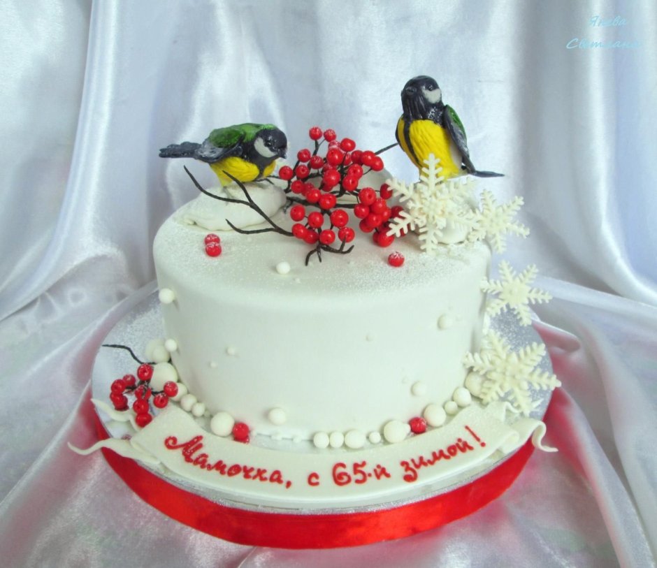 Свадебный торт с птичками