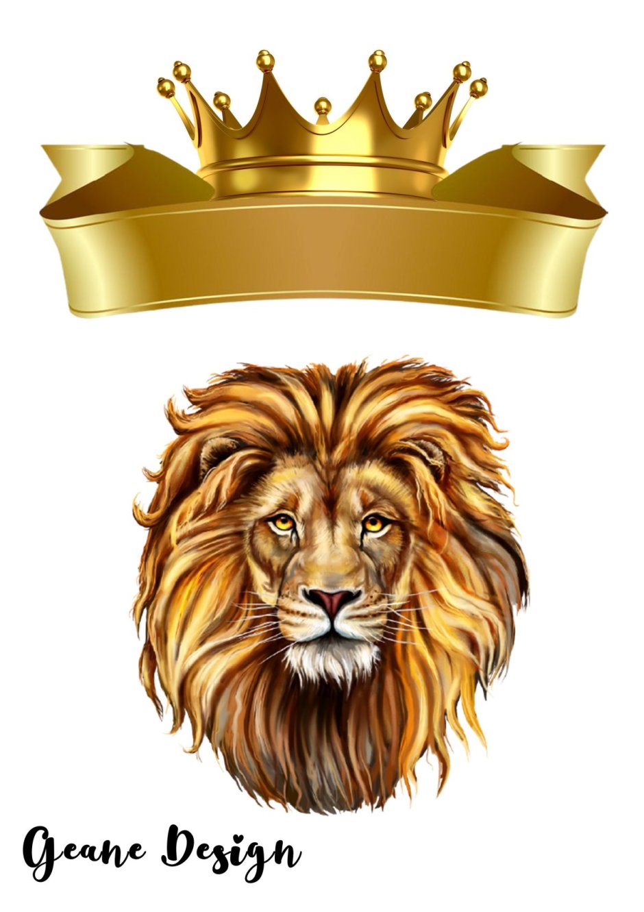Картинка Лев с короной