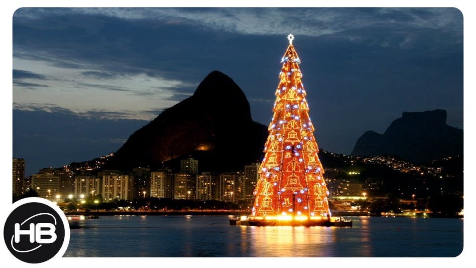 Плавучая елка в Рио де Жанейро