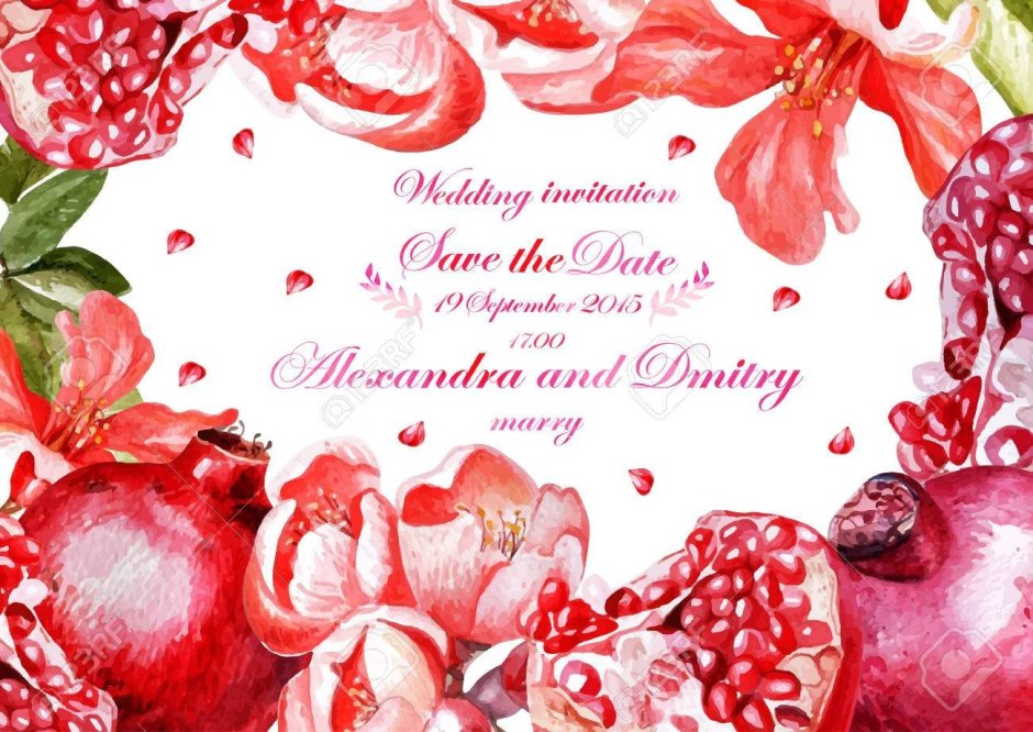 Гранатовая свадьба открытки поздравления