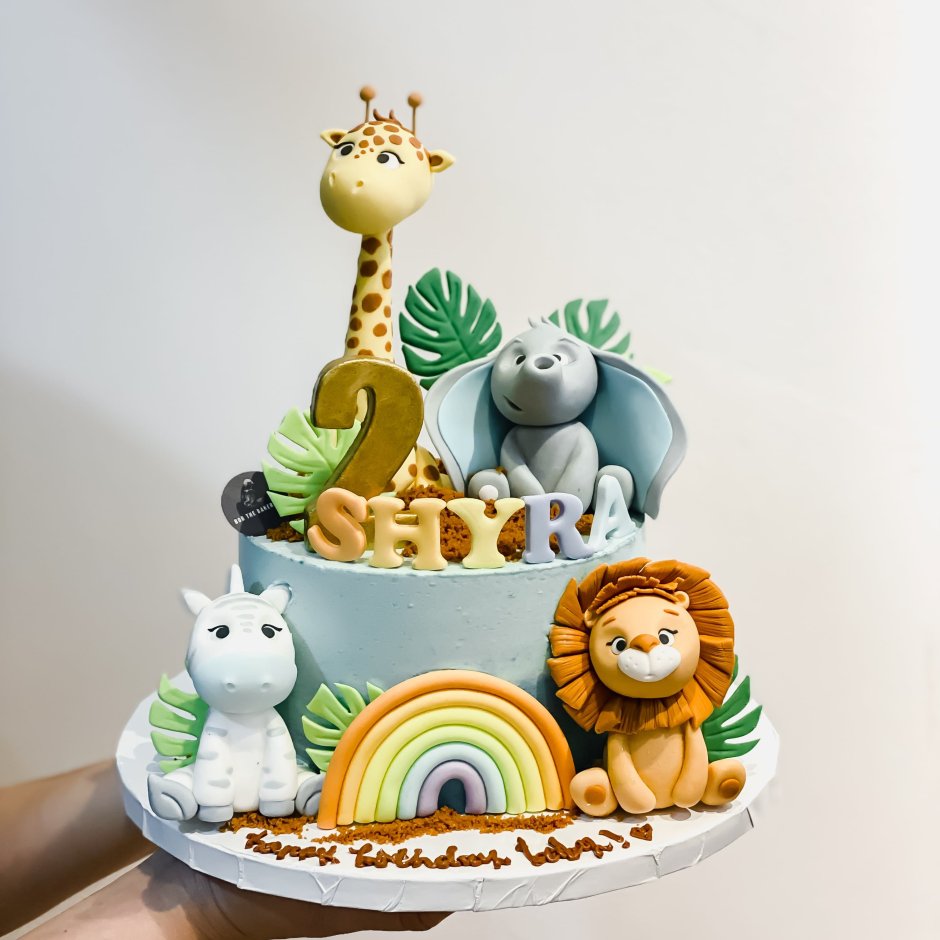 Животные сафари на торт