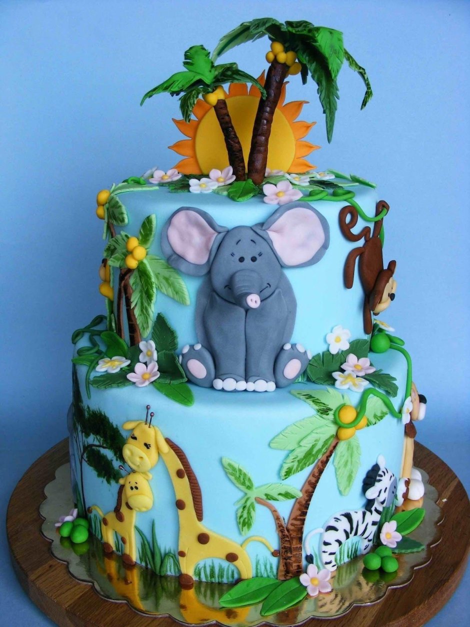Детский тортик с животными