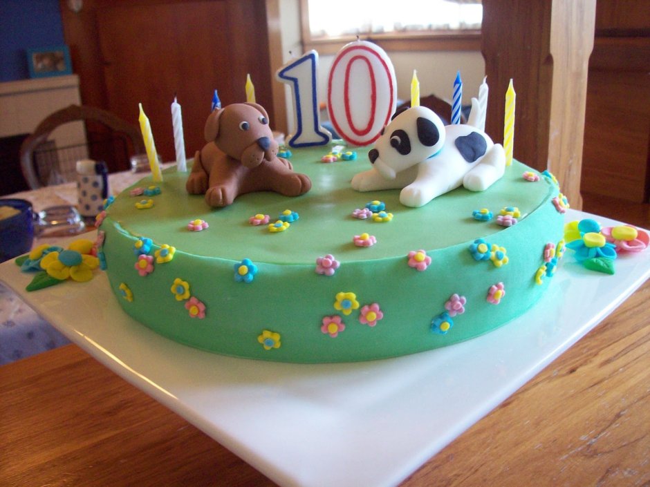 Торт с собачкой для девочки 10 лет