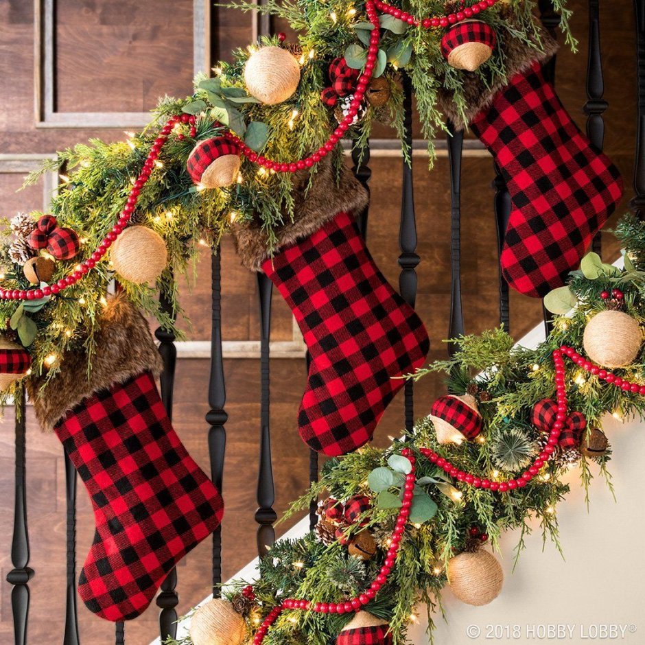 Рождественский декор в шотландском стиле