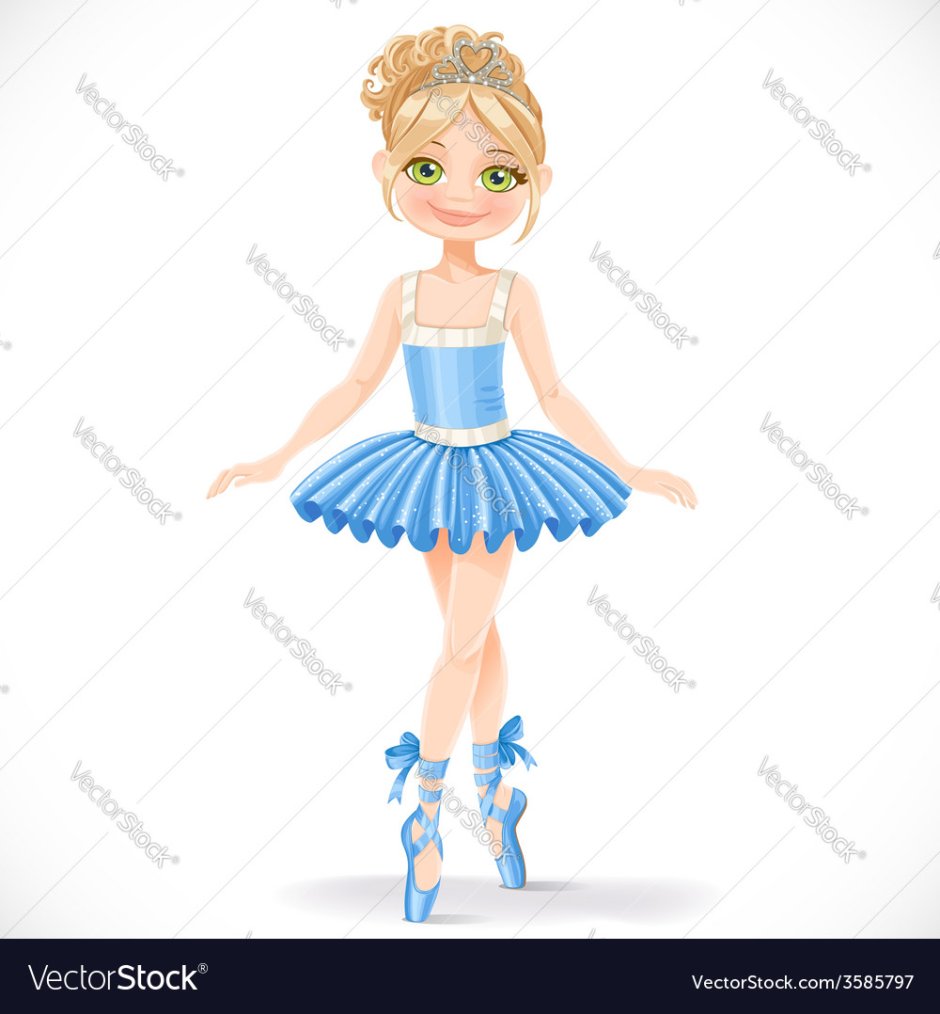 Cute girl Ballerina нарисованные