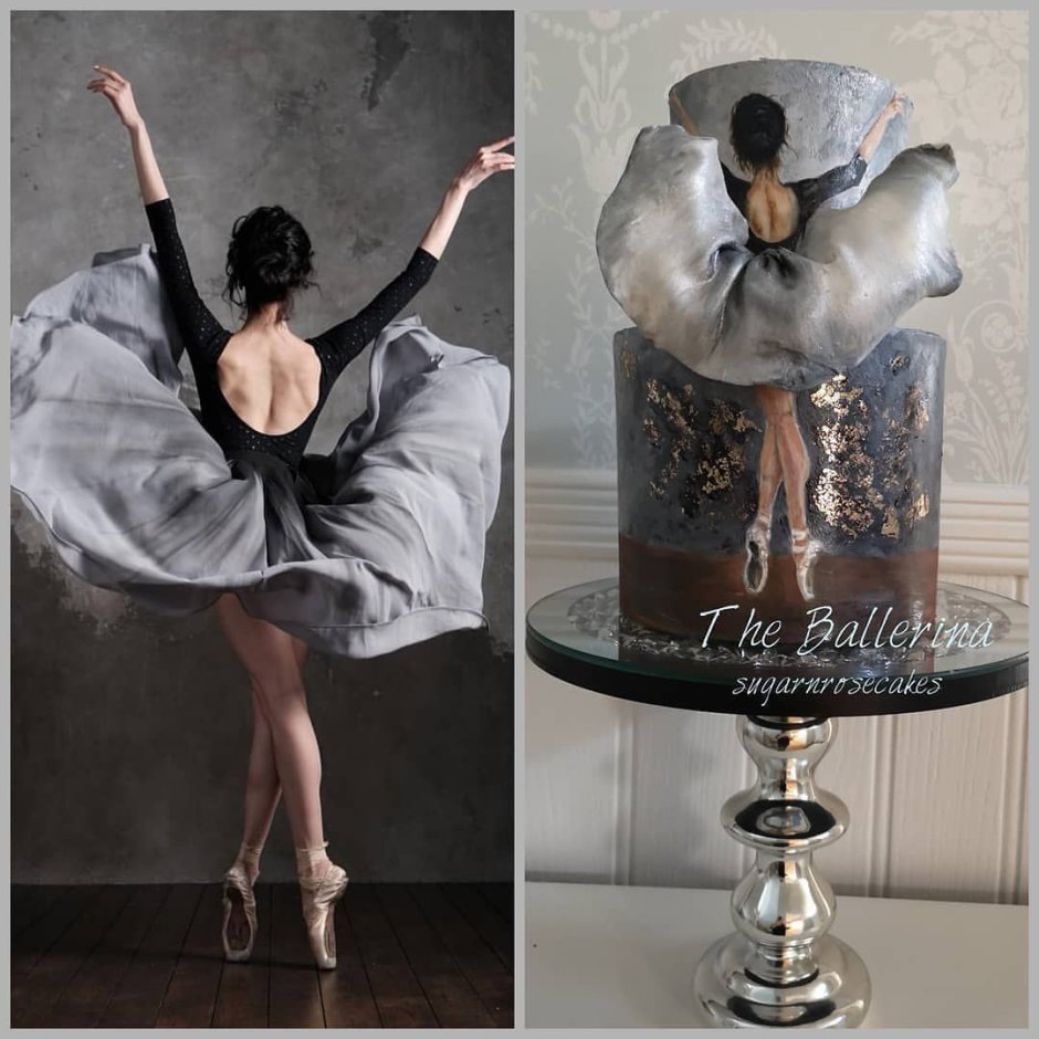 Балерина рисунок на торт