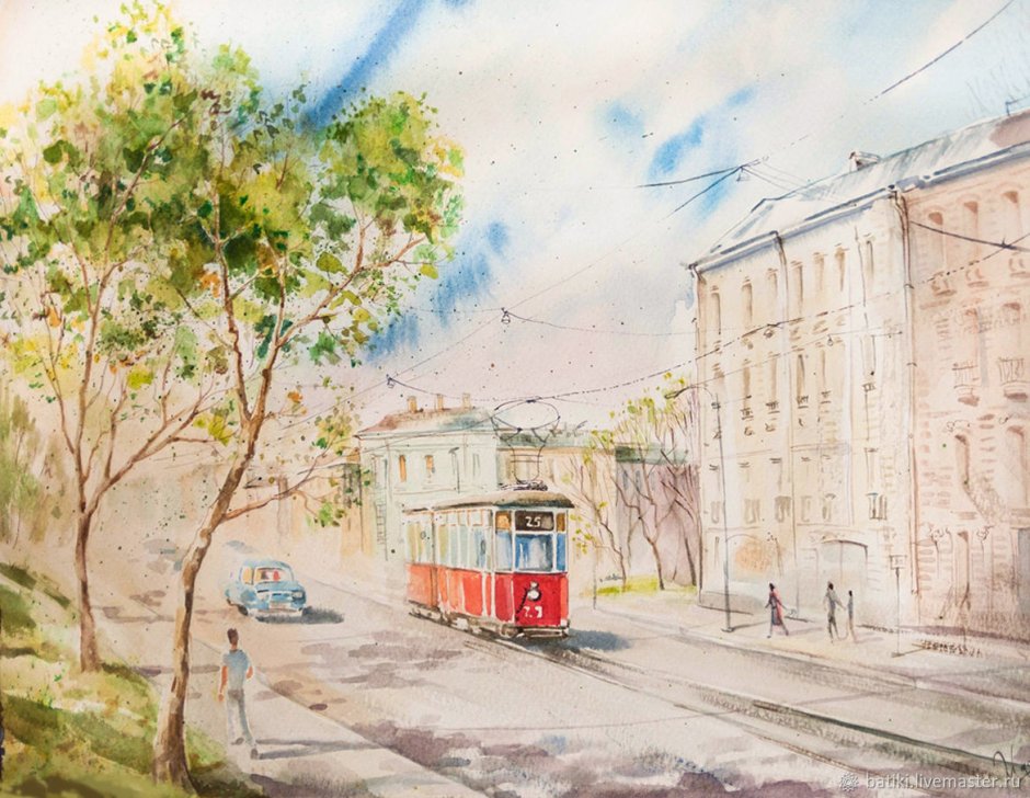 Картина Питер трамвай