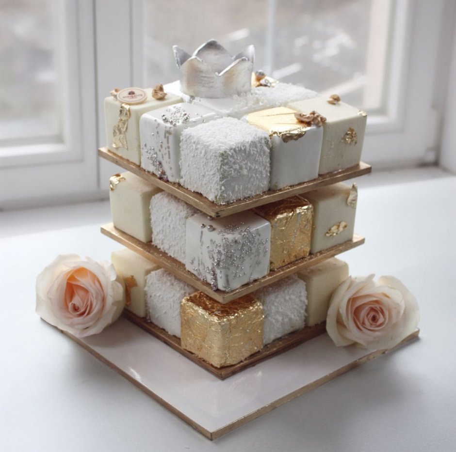 Торт кубики муссовый свадебный