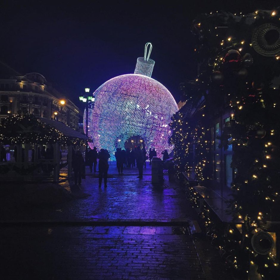 Ночная Новогодняя Москва