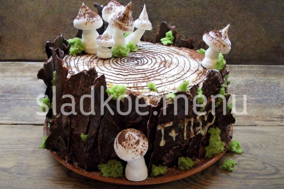 Шоколадный торт Трухлявый пень