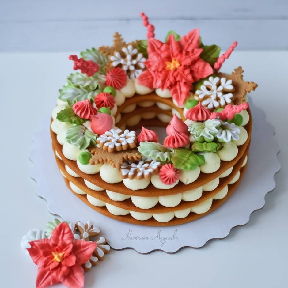 Декор торта ягодный венок