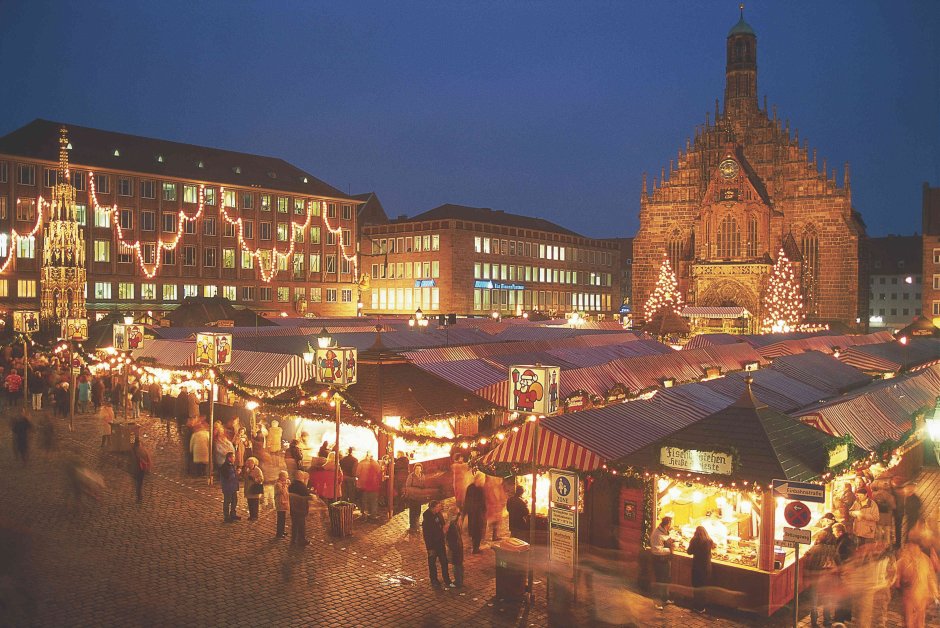 Нюрнберг Германия Рождественский рынок