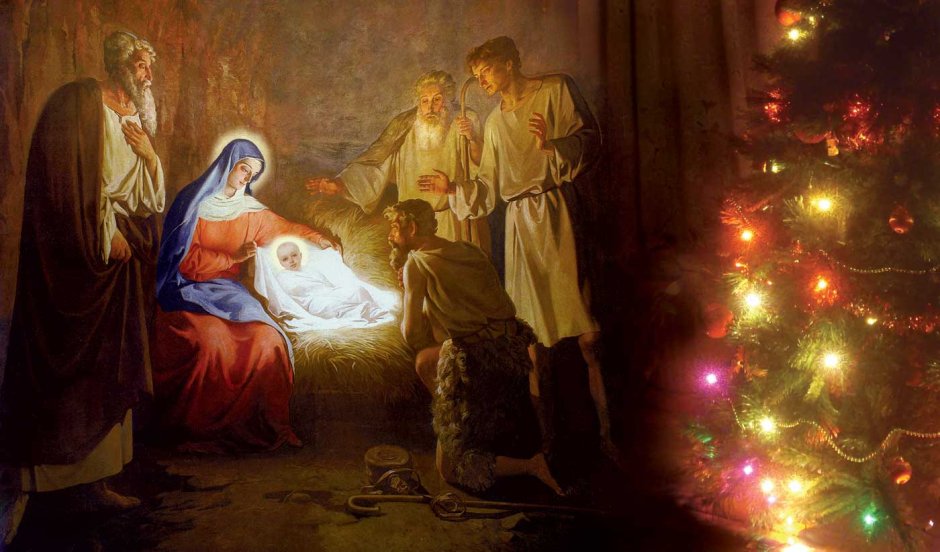 Рождество Христово поклонение Пастухов икона