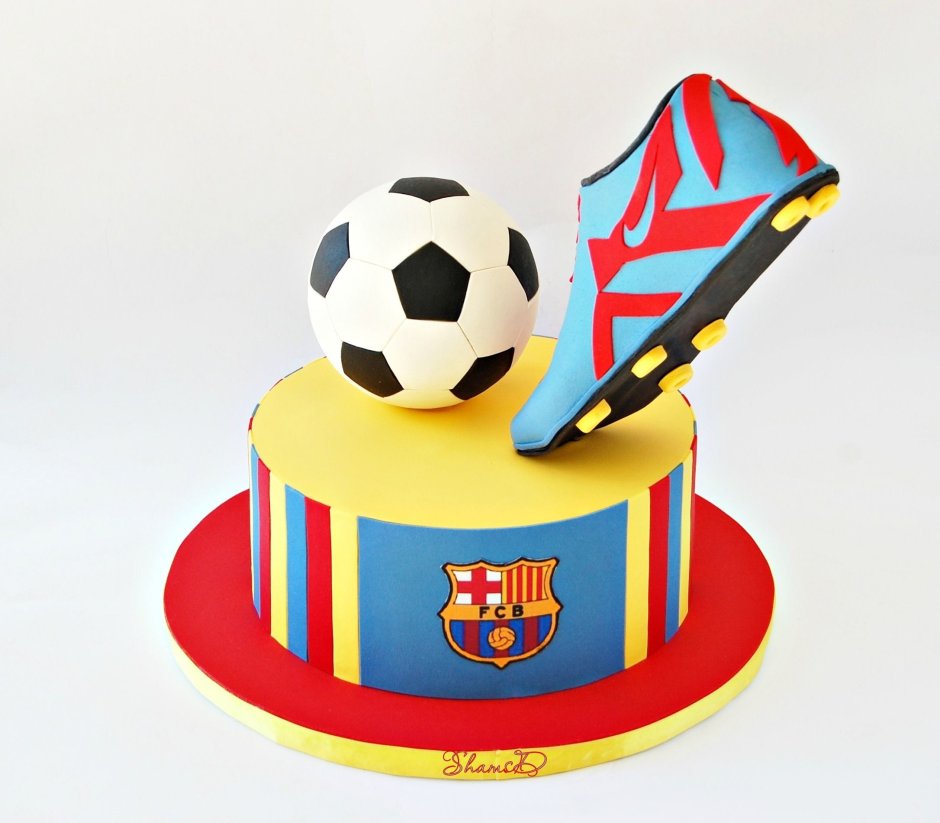 Торт футбольный Барселона