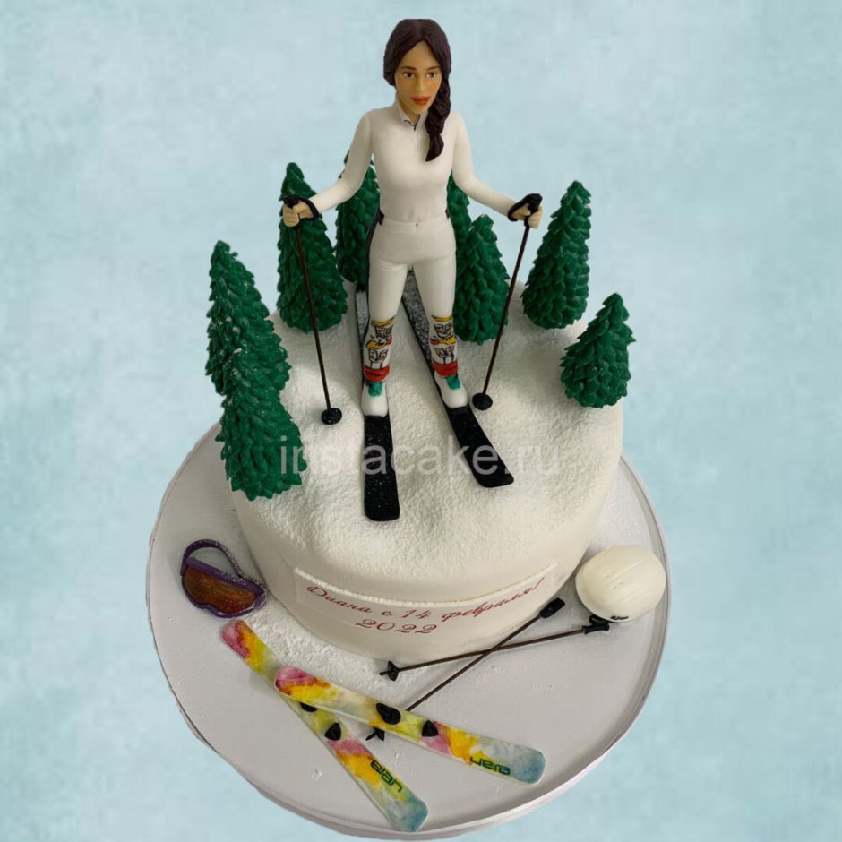 Торт с лыжами