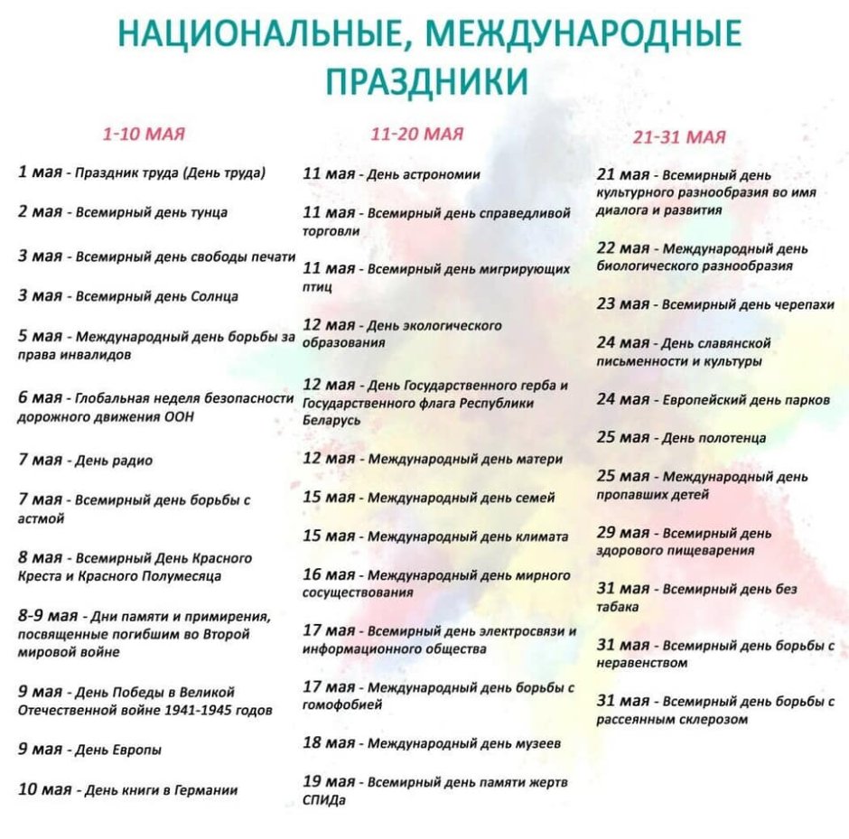 Календарь всех праздников