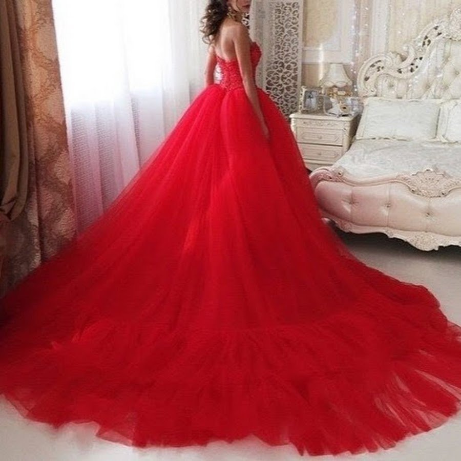 Красное свадебное платье для полных