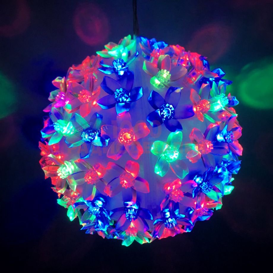Светодиодный led шар-гирлянда с лампами "цветы", Markethot