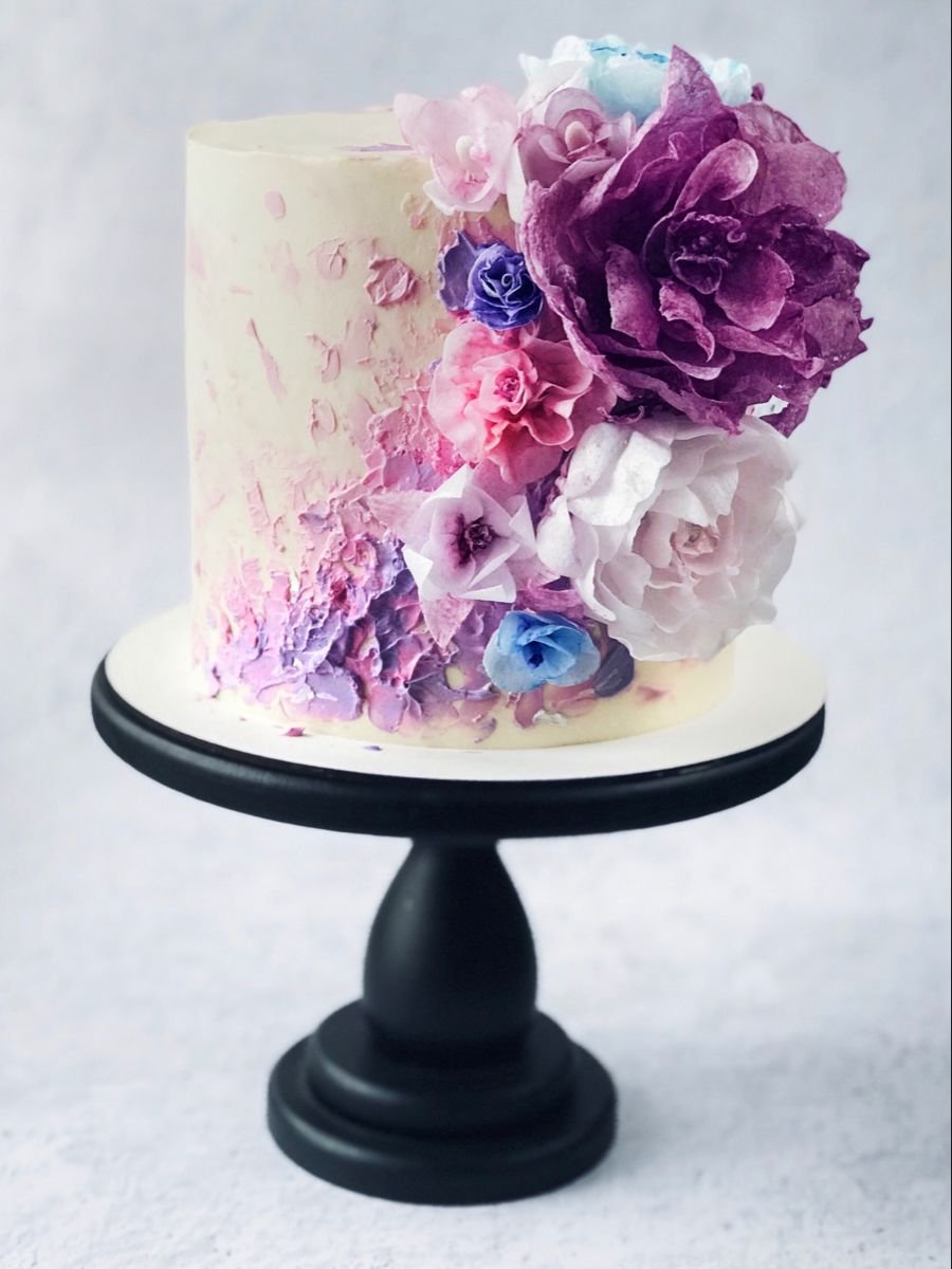 Торт с цветами изомальт