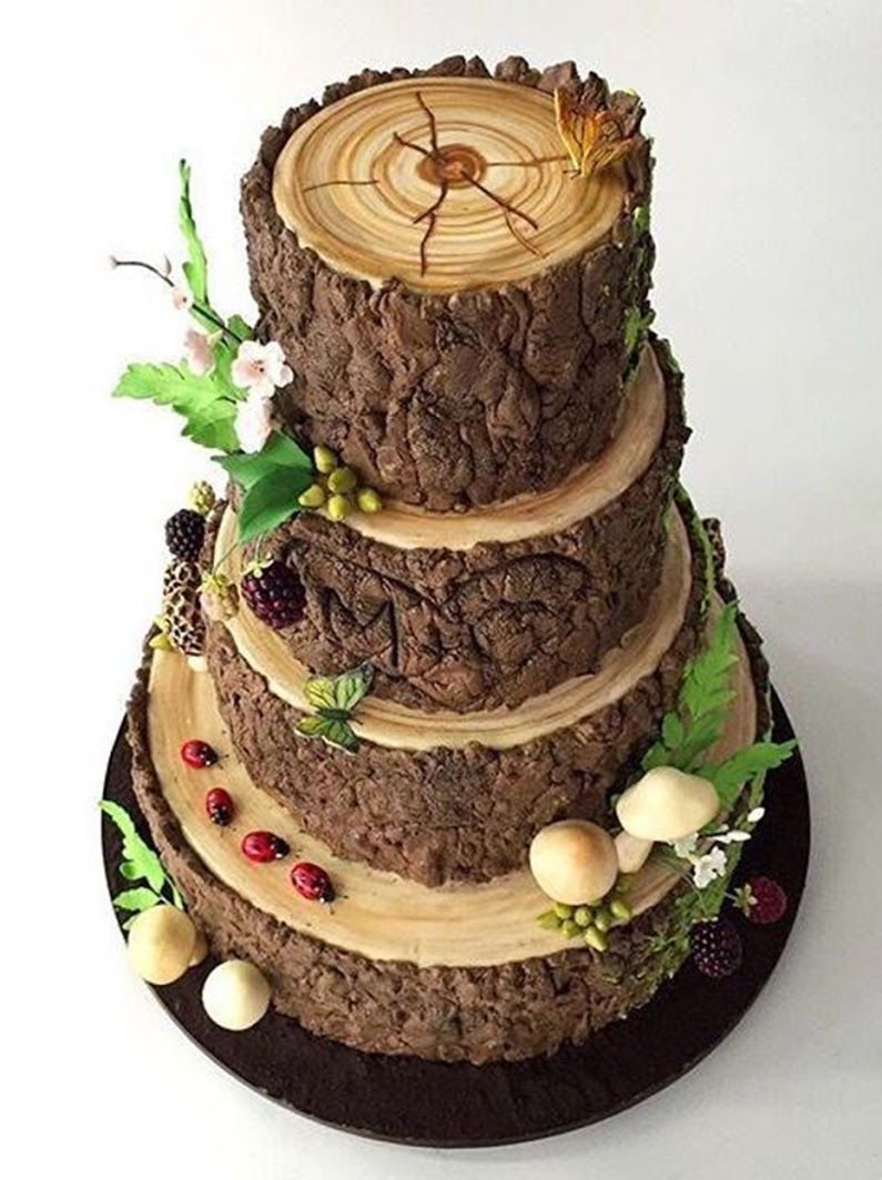 Тортик на деревянную свадьбу