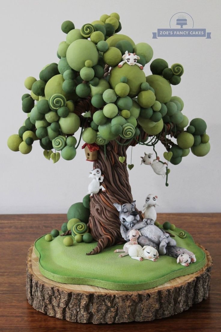 Торт с корой дерева