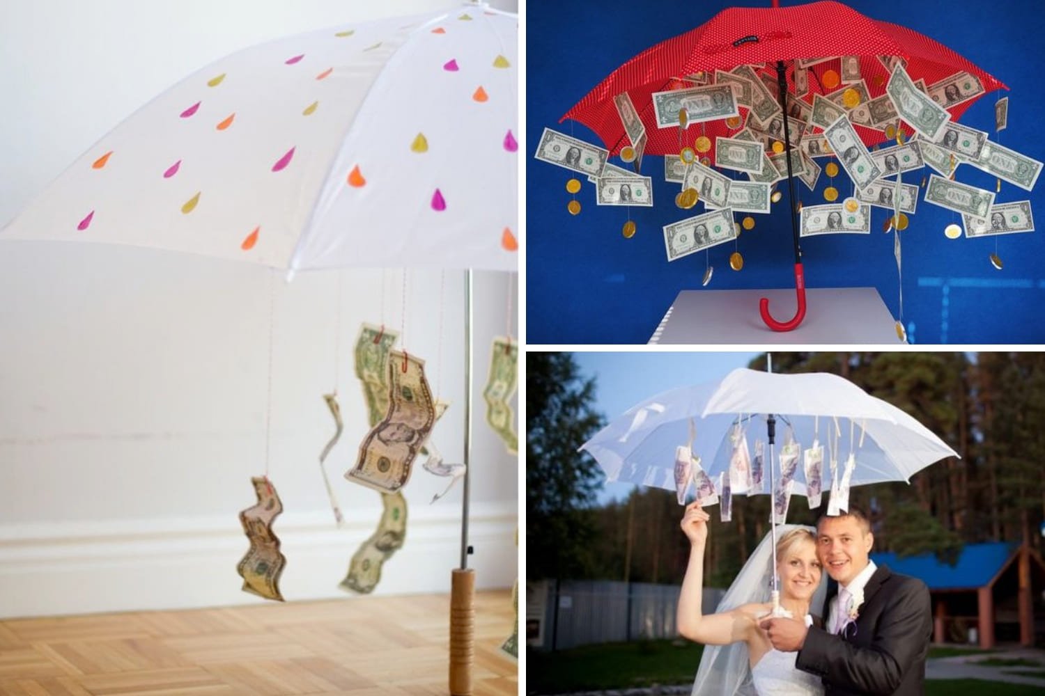 Как сделать зонт с деньгами на свадьбу своими руками?