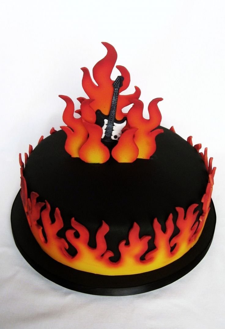 Тортик в стиле огня