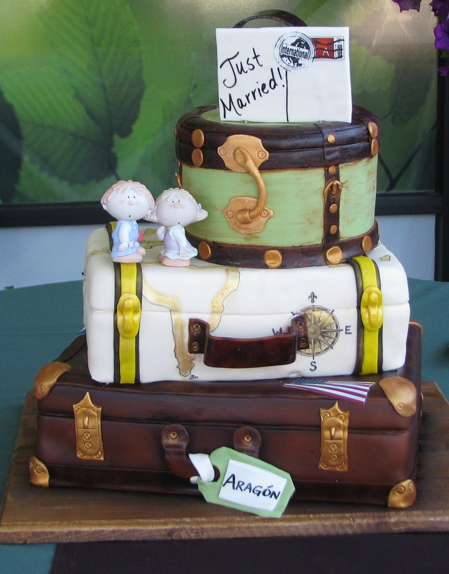Торт чемодан путешественника
