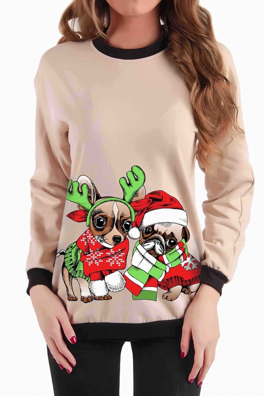 Новогодний свитер с оленями
