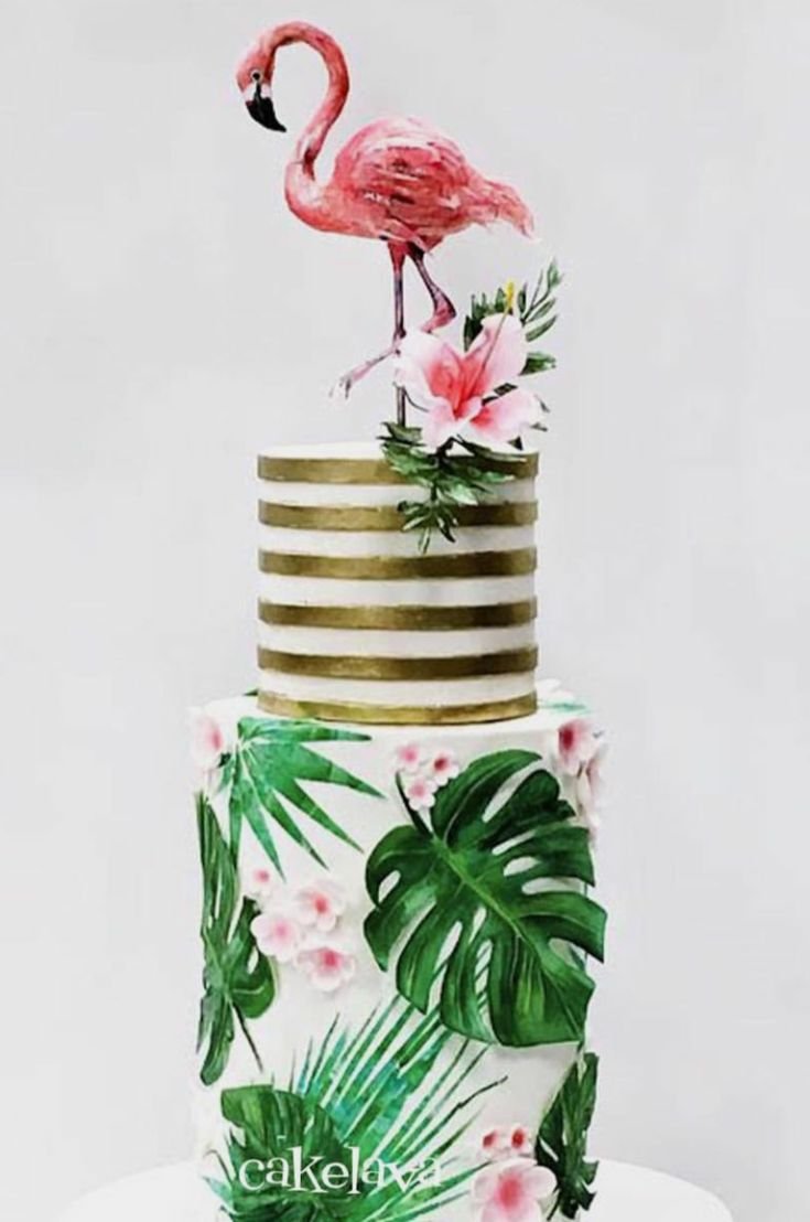 Торт с пальмовыми листьями
