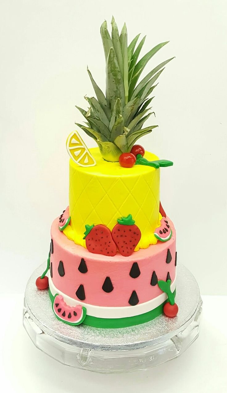 Тропический свадебный торт
