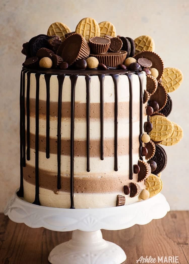 Декор торта шоколадками