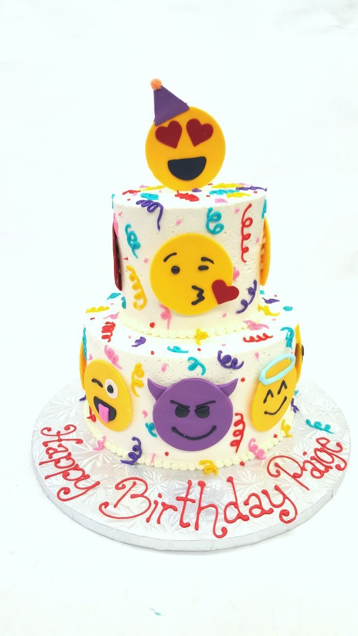 Смайлик торт с днем рождения