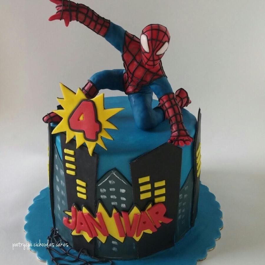 Торт Бэтмен и человек паук