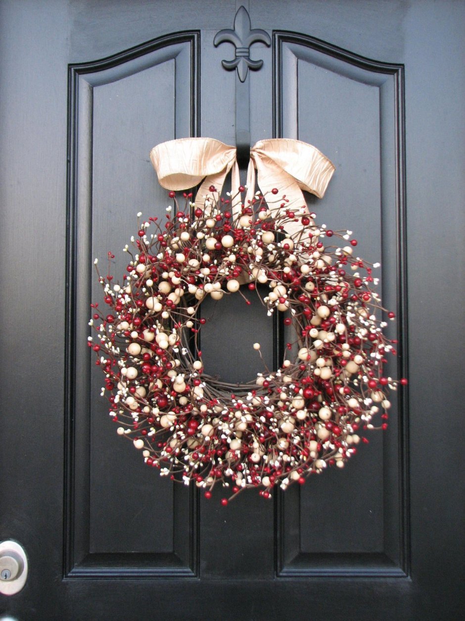 Рождественские венки на входную дверь