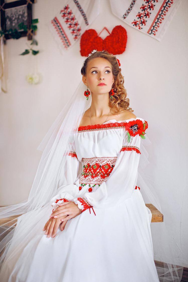 Платье невесты в украинском стиле