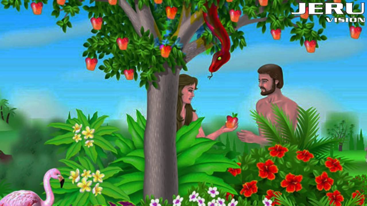 Адам и ева в Эдемском саду