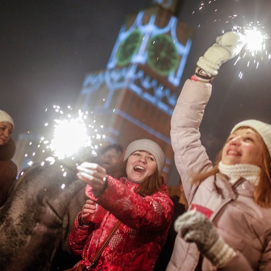 Празднование нового года в России
