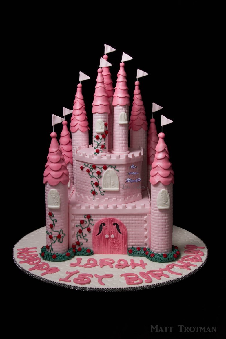 Торт замок для принцессы один ярус
