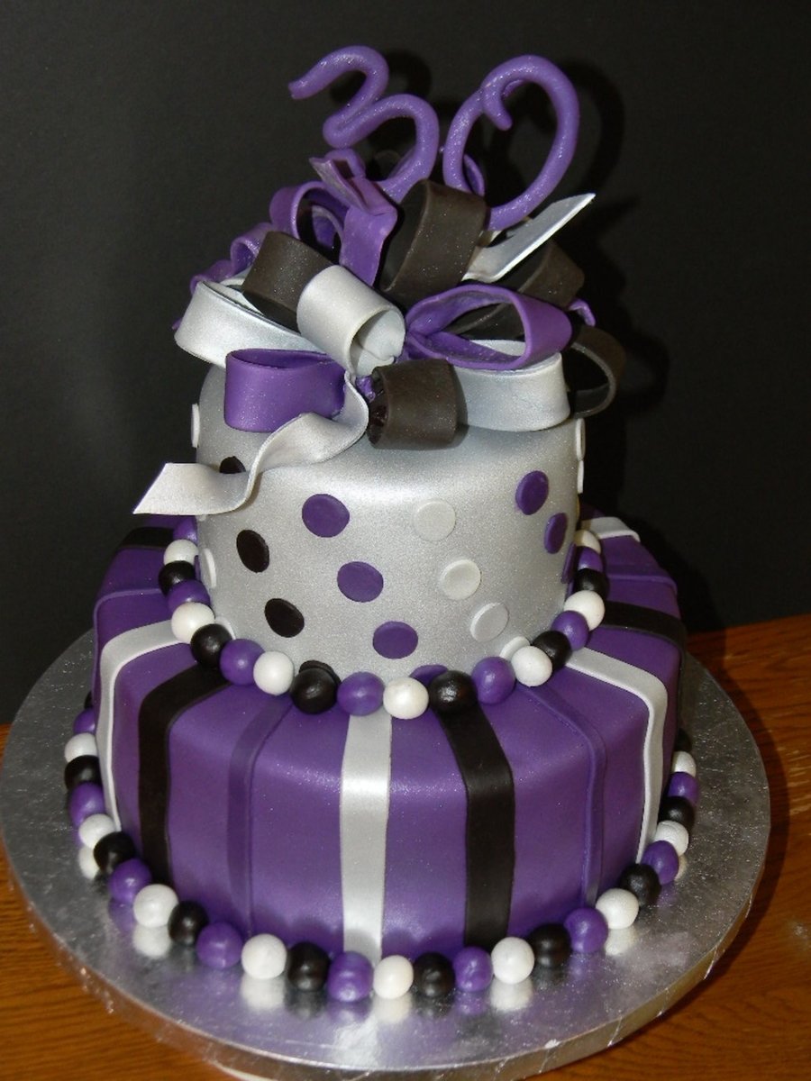 Торт фиолетовый с золотом