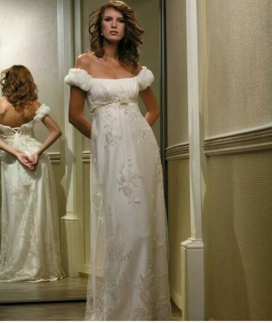 Свадебное платье миди Ампир