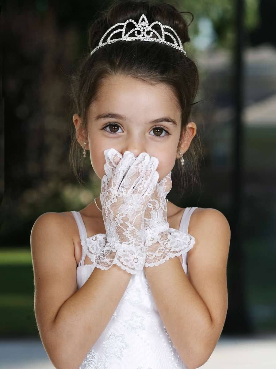 Кружевные перчатки для девочек