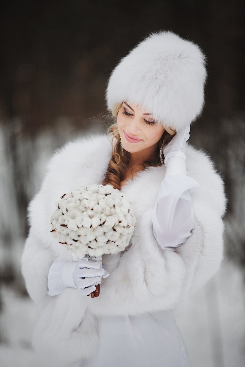 Зимний образ невесты