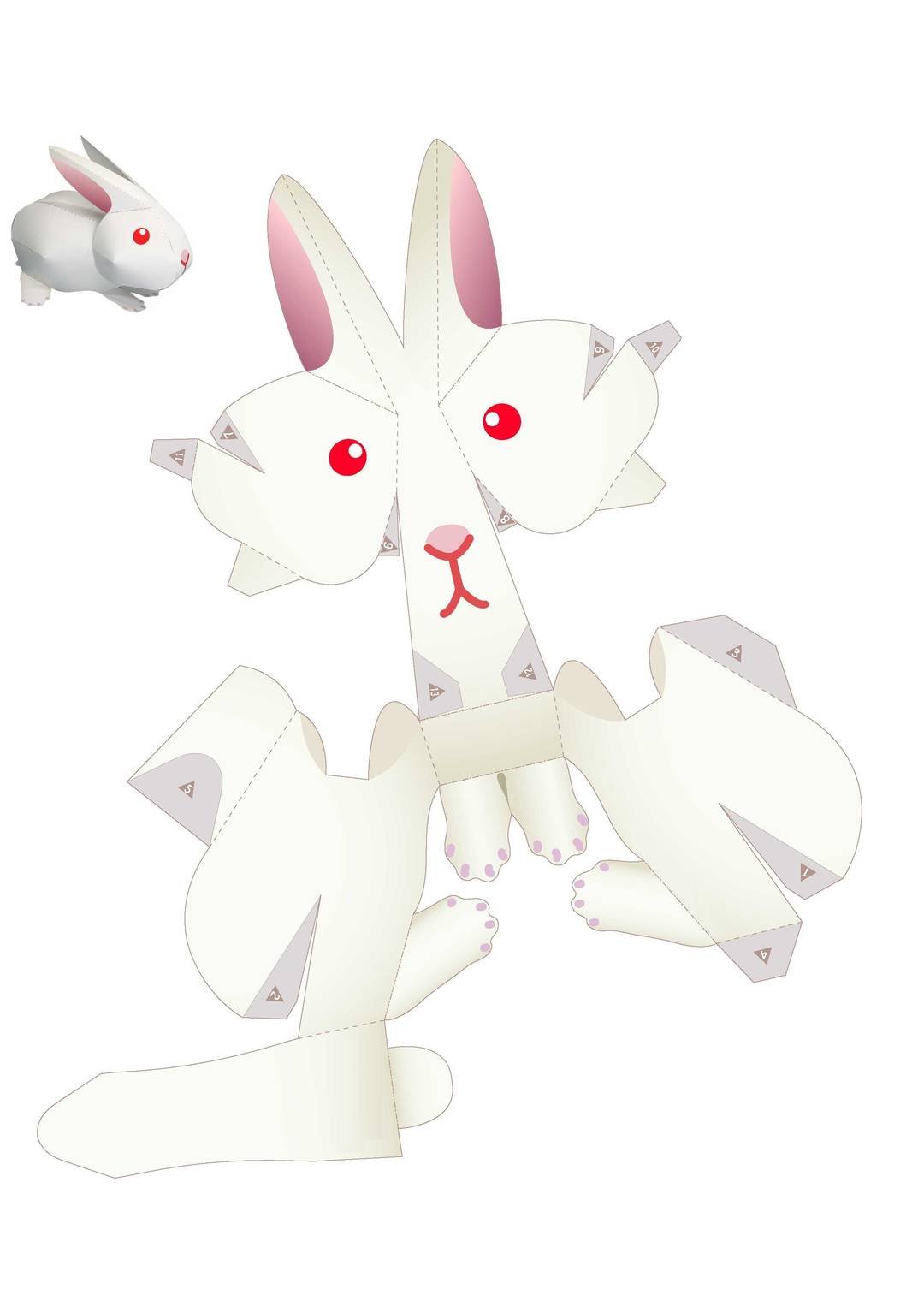 Поделки из картона схема. Кролик из бумаги паперкрафт. Паперкрафт заяц схема. Паперкрафт кролик схема. Papercraft схемы животные для начинающих.