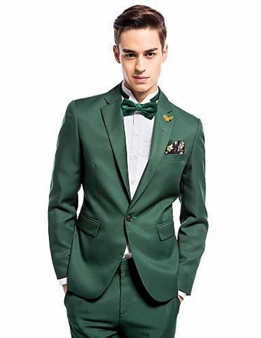 Latest Design Italian Green men Suits Satin Slim Fit Formal Groom Prom Dress Tuxedo male Coat 3 piece Blazer Jacket Pant Vest