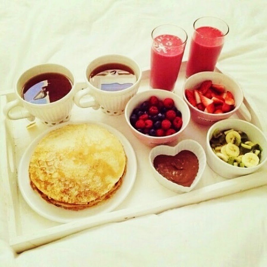 Романтический завтрак для девушки