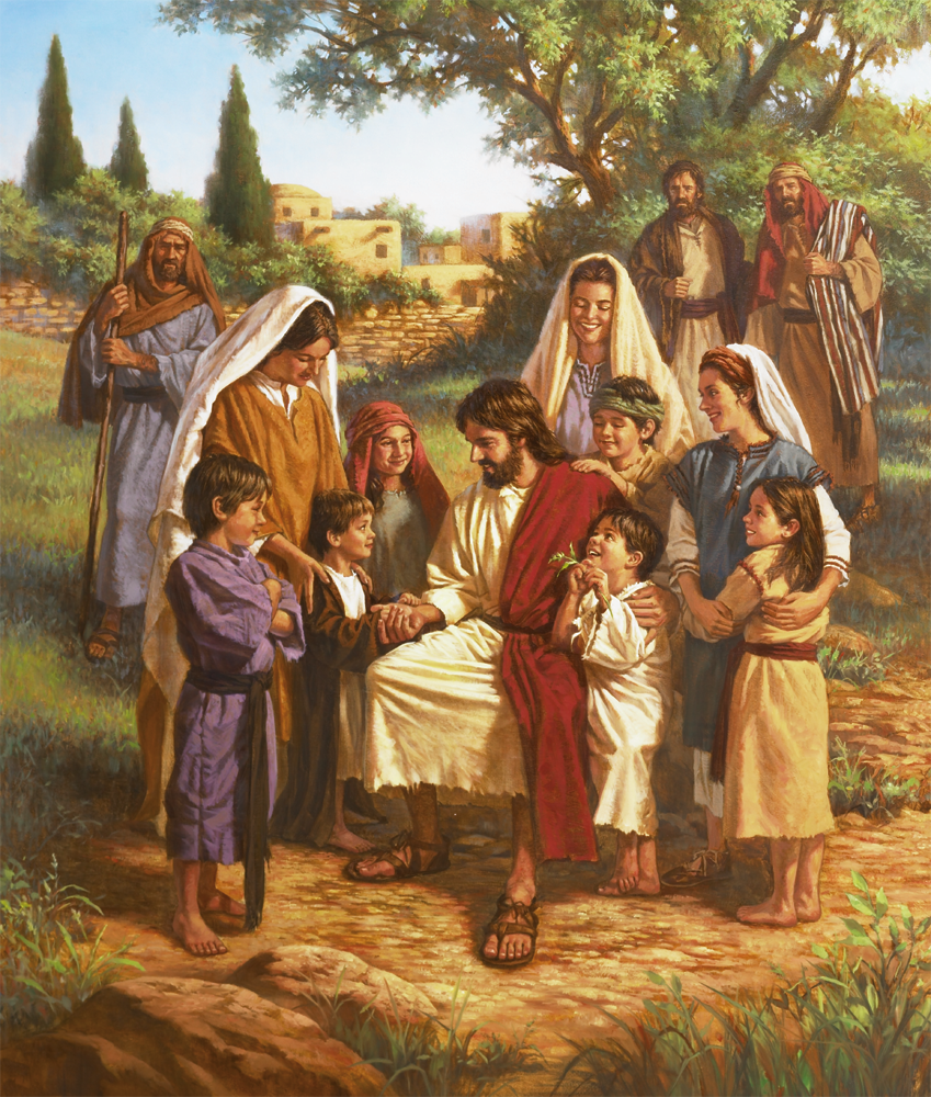 Христос и дети живопись
