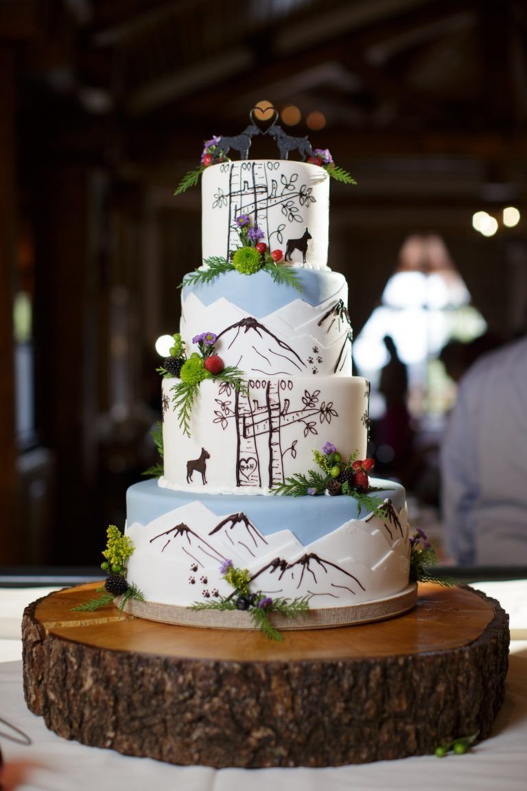 Свадебный торт в стиле гор