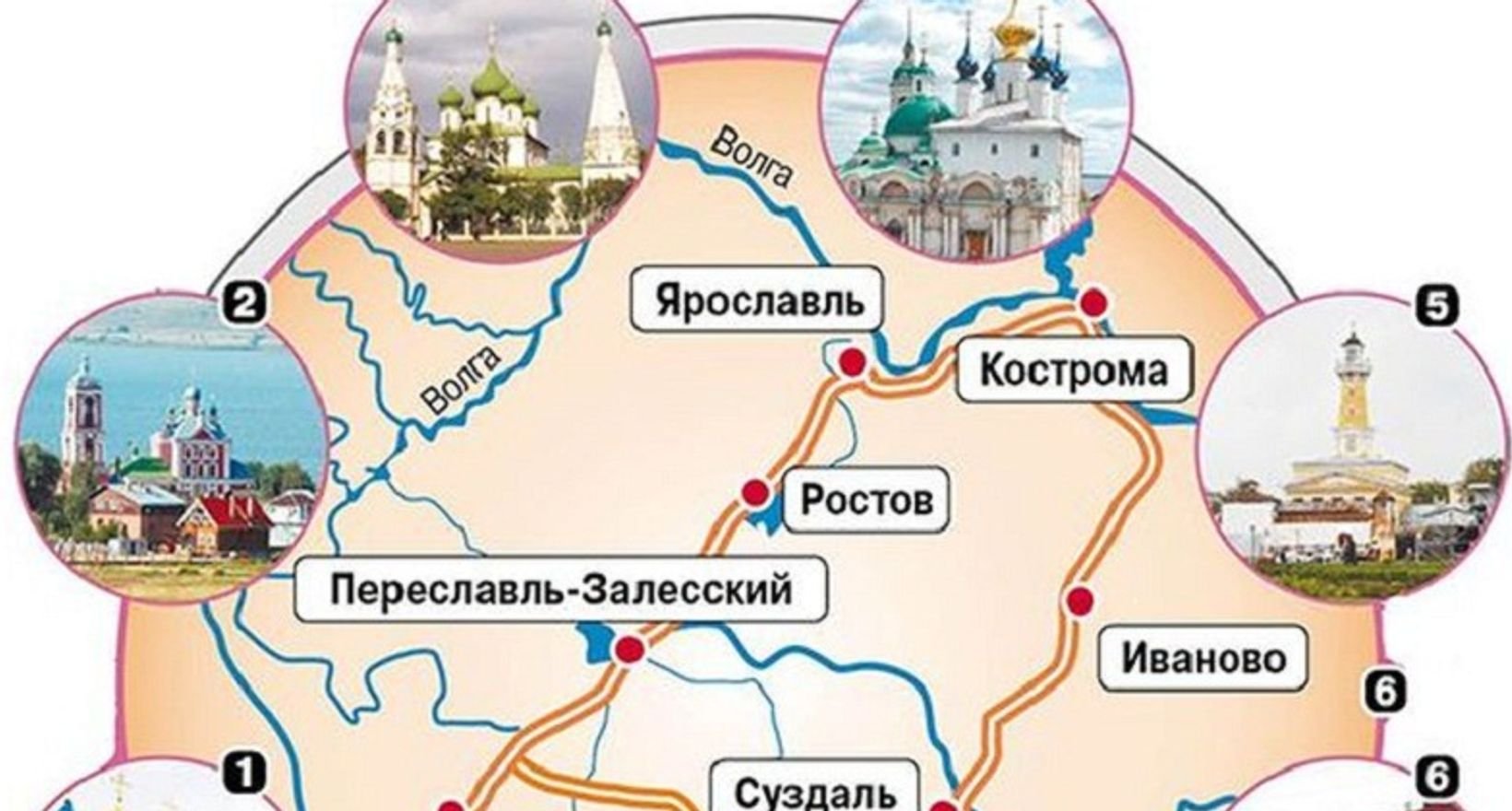 Маршрут путешествия по золотому кольцу россии